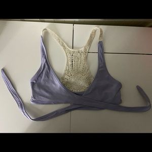 Purple LSpace wrap bathing suit top